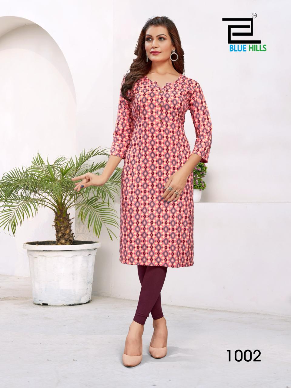 Hi Choice Vol 5 By Blue Hills Rayon Straight Printed Kurti Wholesale Market